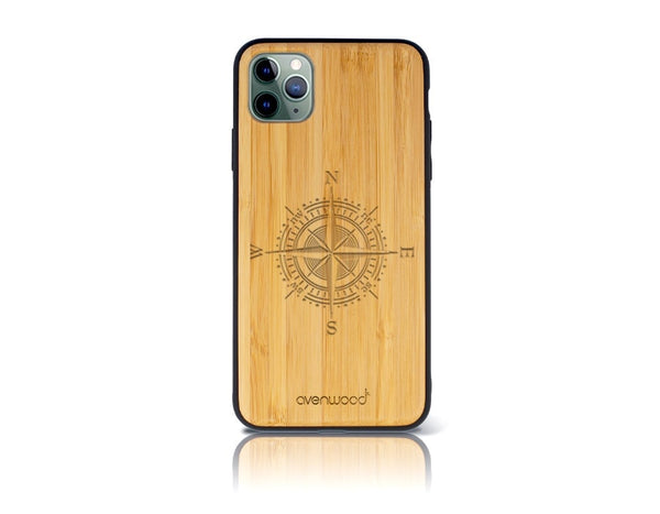 COMPASS iPhone 11 Pro Holz-Kunststoff Hülle